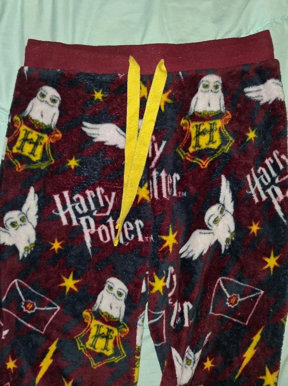 Warner Bros. Harry Potter Maroon & Yellow Fleece Pajama Pants